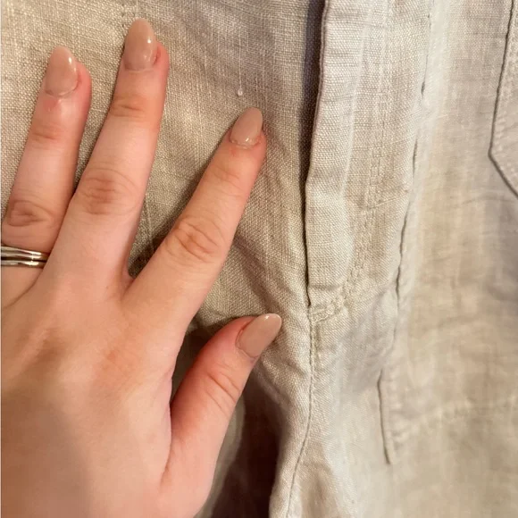 Athleta • NWT Voyager Linen Pant Sz 2 Beige High Rise Pockets Casual Coastal - Picture 10 of 13